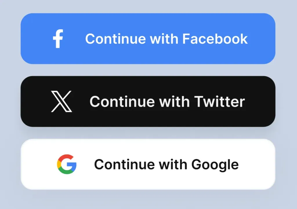 Authentification via les réseaux sociaux (Google, Facebook, X)